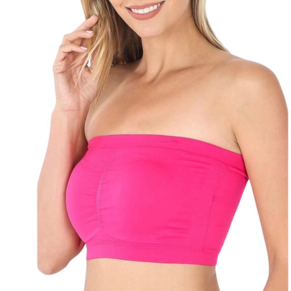 New!  Hot Pink Padded Bandeau bralette